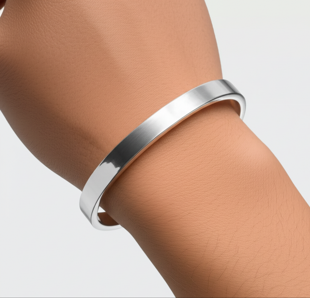 SteelKada Bangle Bracelet - Silver