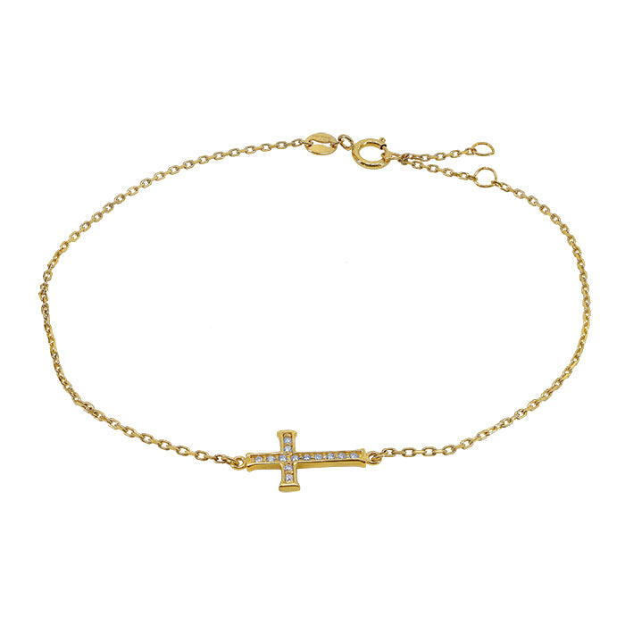 Cubic Cross bracelet - 10KT