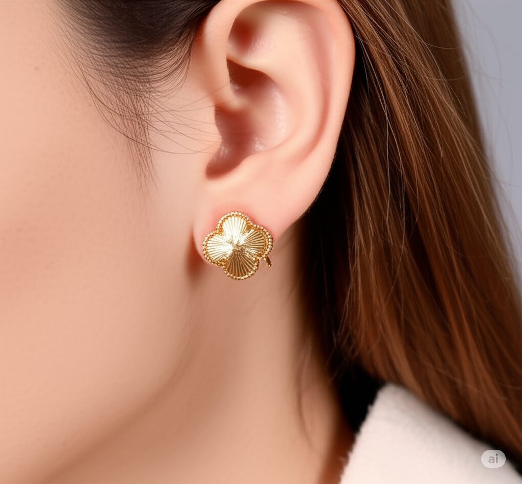 Clover Studs - Gold