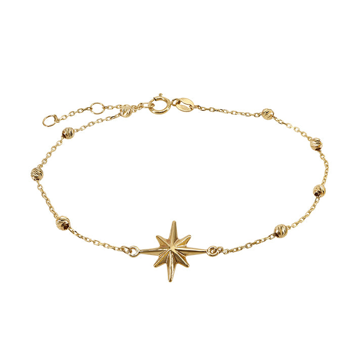 10kt yellow gold fine bracelet with Northern Star