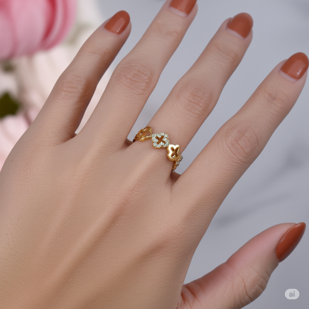 Cubic Flower - 10kt Gold