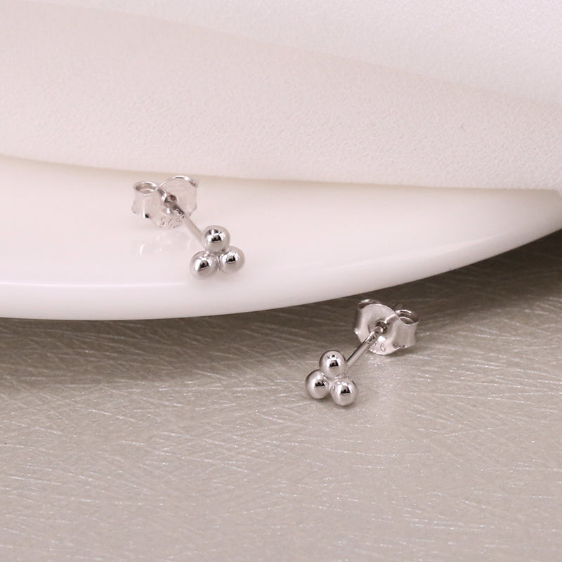 Sterling Silver Trio Studs 1
