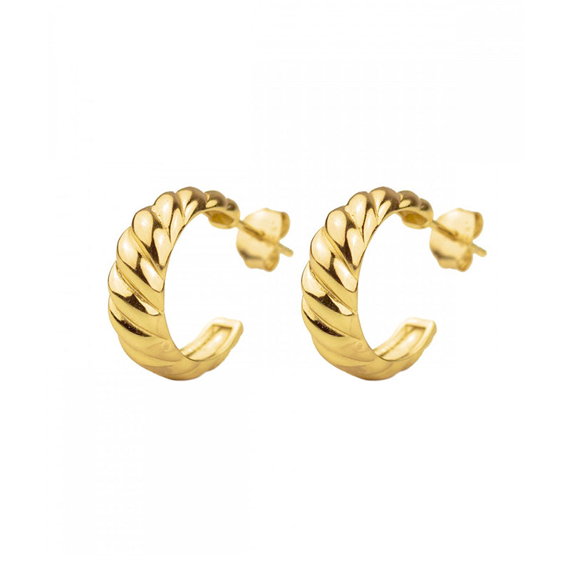 18kt Gold plated Sterling Silver Cornetto Hoops