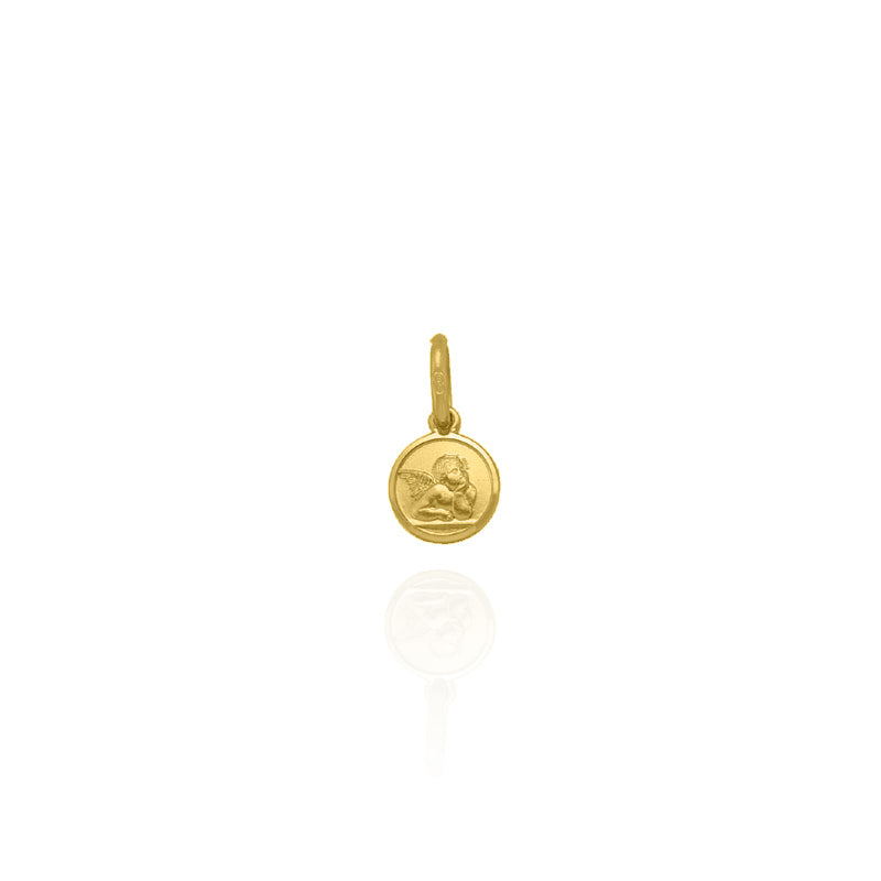 Sollid Gold Angel Medallion Extra Small