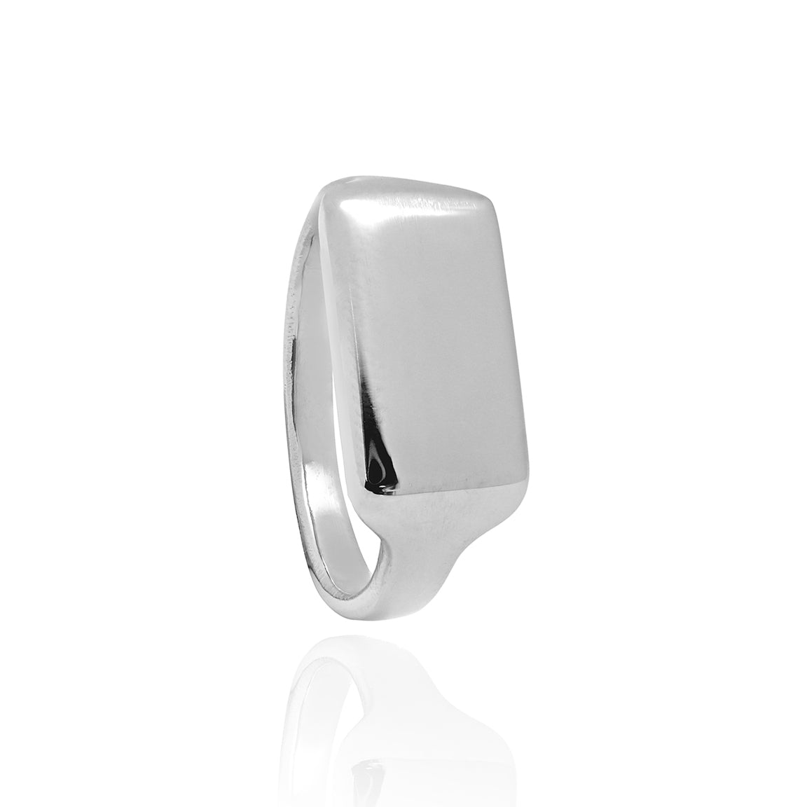 Bar Signet Ring Sterling Silver 2