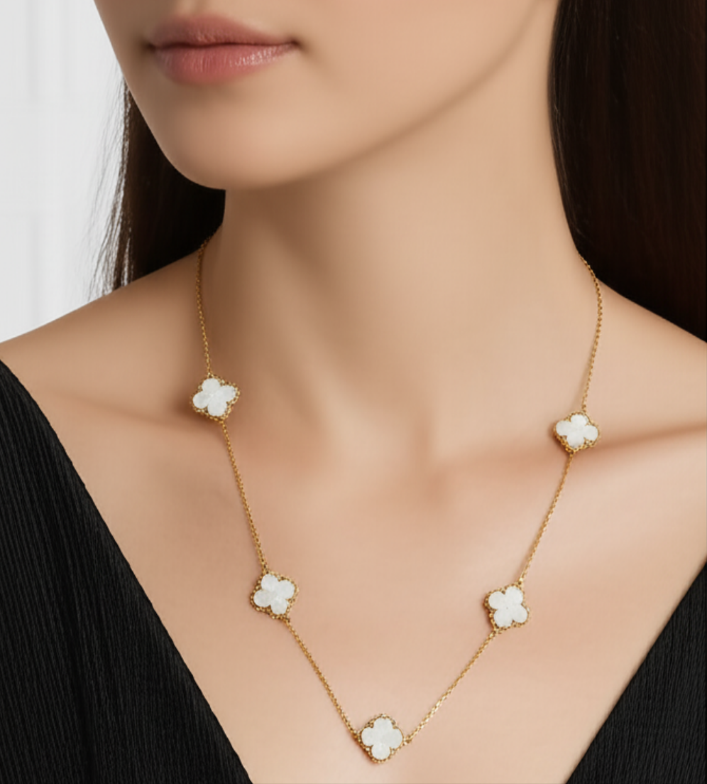 Mother of Pearl Clovers - 10kt Gold