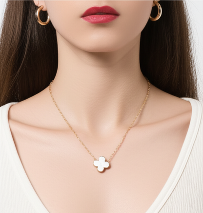 Mother of Pearl Clover - 10kt Gold