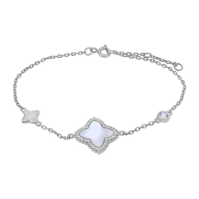 Sterling silver Clover bracelet