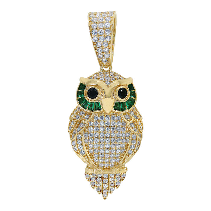 10kt Yellow Gold Cubic Owl