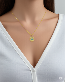 Evil Eye Medallion - Gold