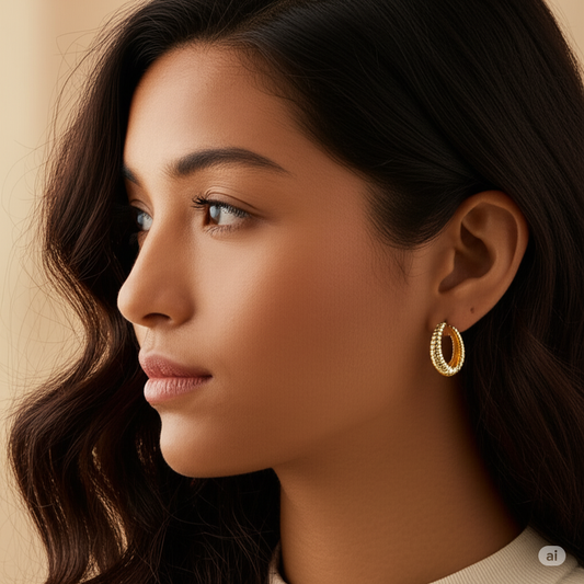 Piccolo Triangolo Stud Earrings In Sterling Silver, Cubic Zirconia - Foto 2