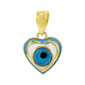 Heart Evil Eye - 10kt Gold
