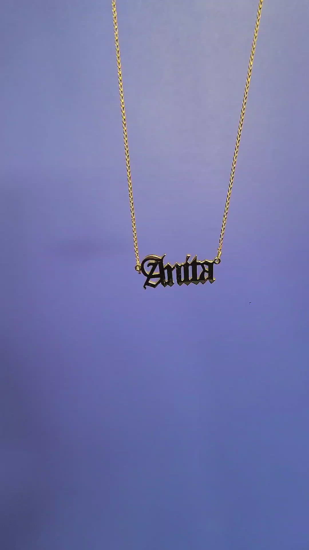 Solid Yellow Gold Anita Necklace Video