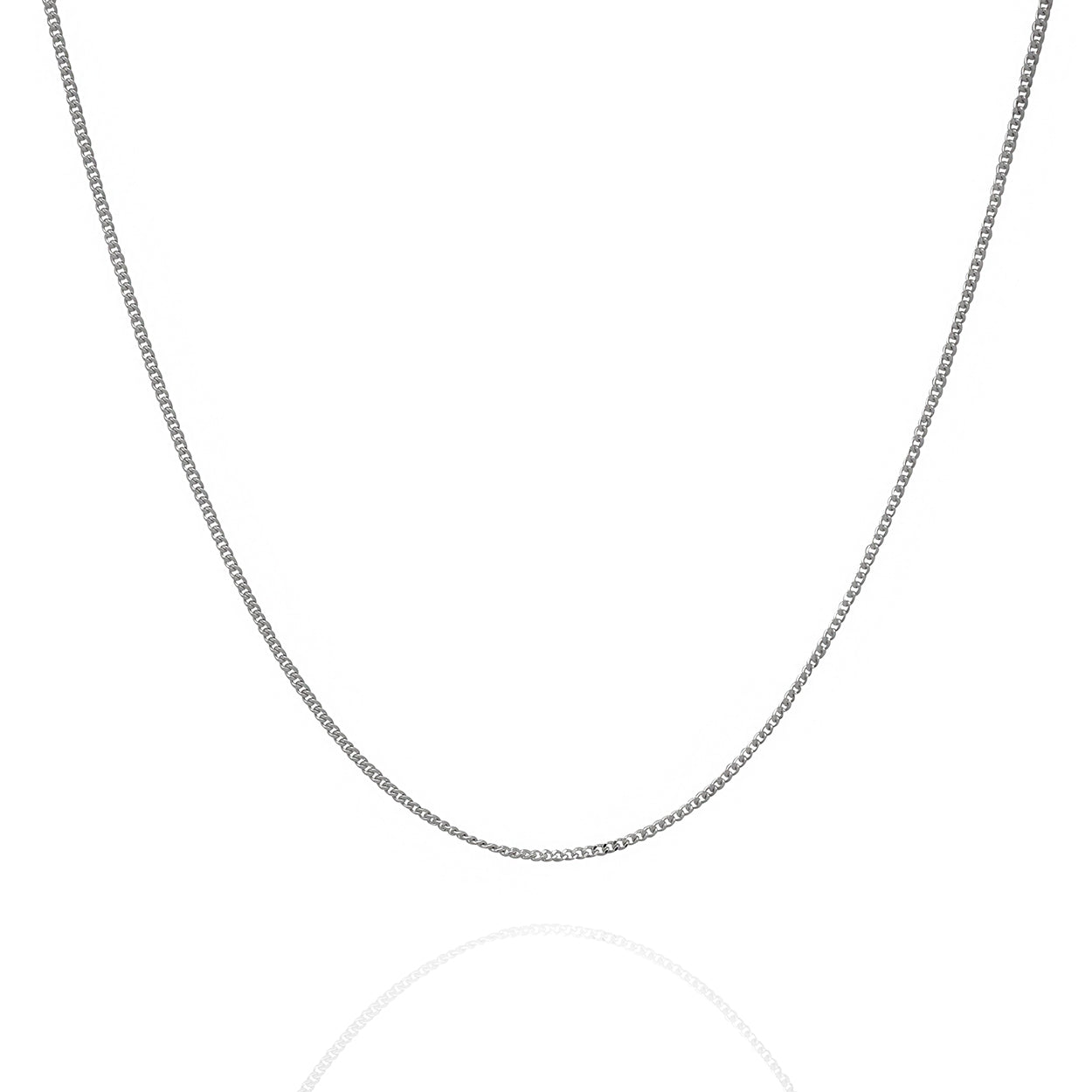 Sterling Silver 925 1mm Width Curb Style Chain