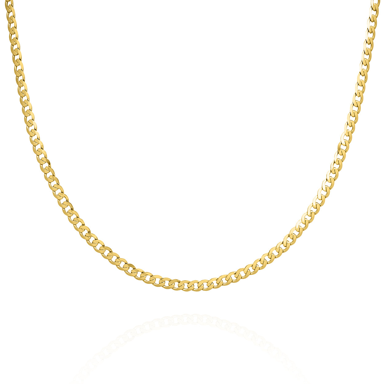 Collana Catana Oro Giallo 14K - Modello Spiga 1.15 Mm - Regalo In Scatola, Lunghezze Disponibili 40/45/50/61 Cm
