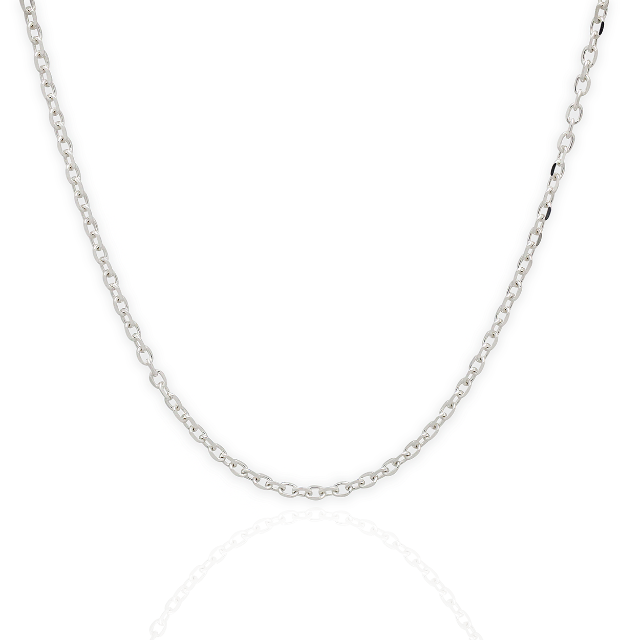 2mm Sterling Silver Paper Clip Style Chain