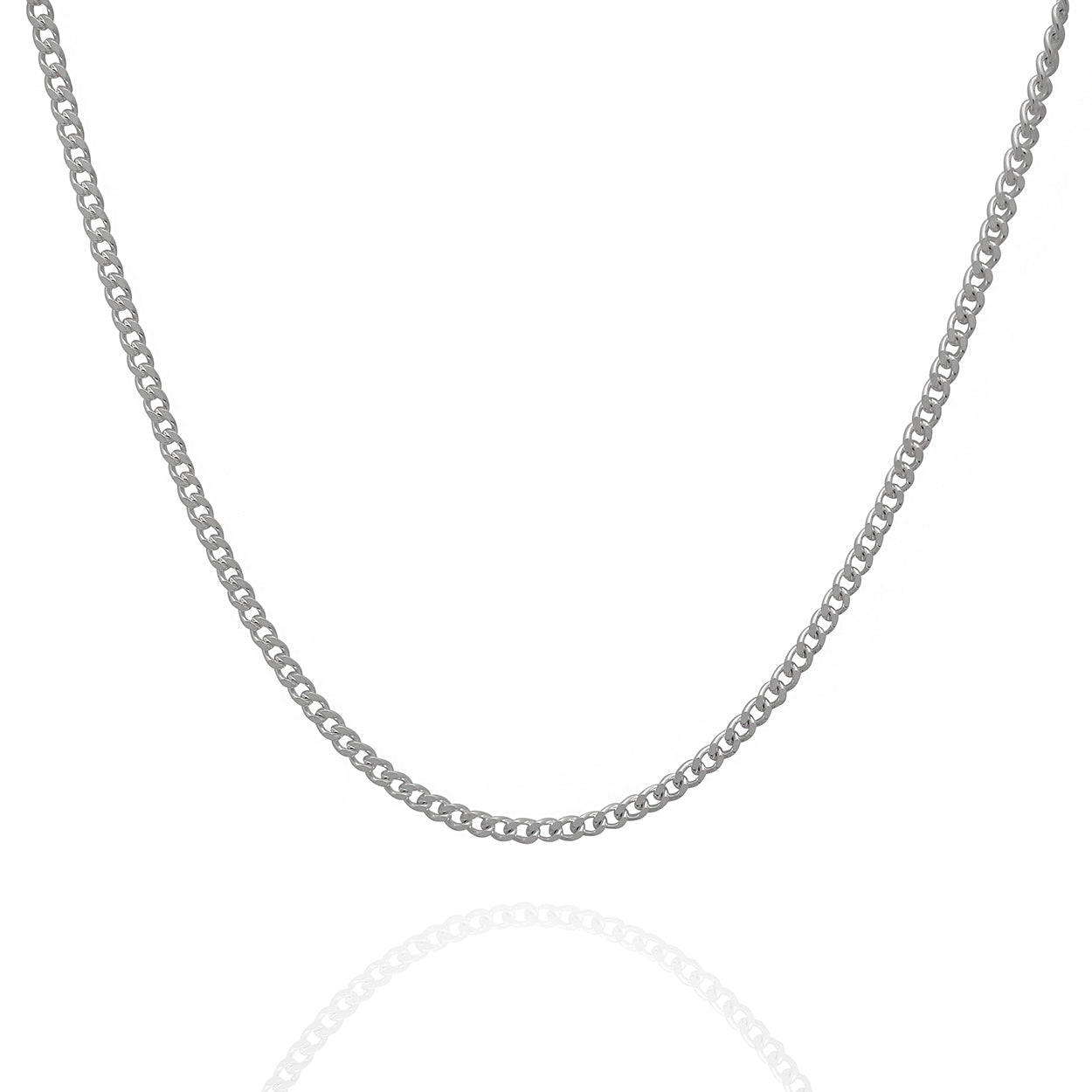 Sterling Silver 925 2mm Width Curb Style Chain