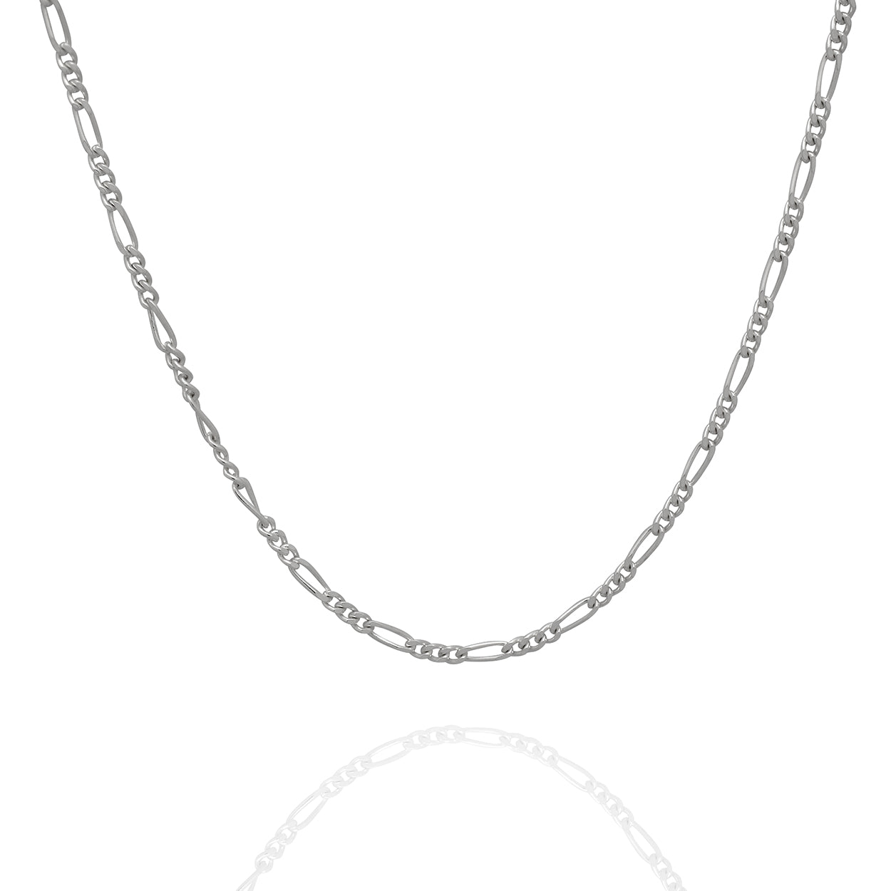Sterling Silver 925 2mm Wide Figaro Style Chain