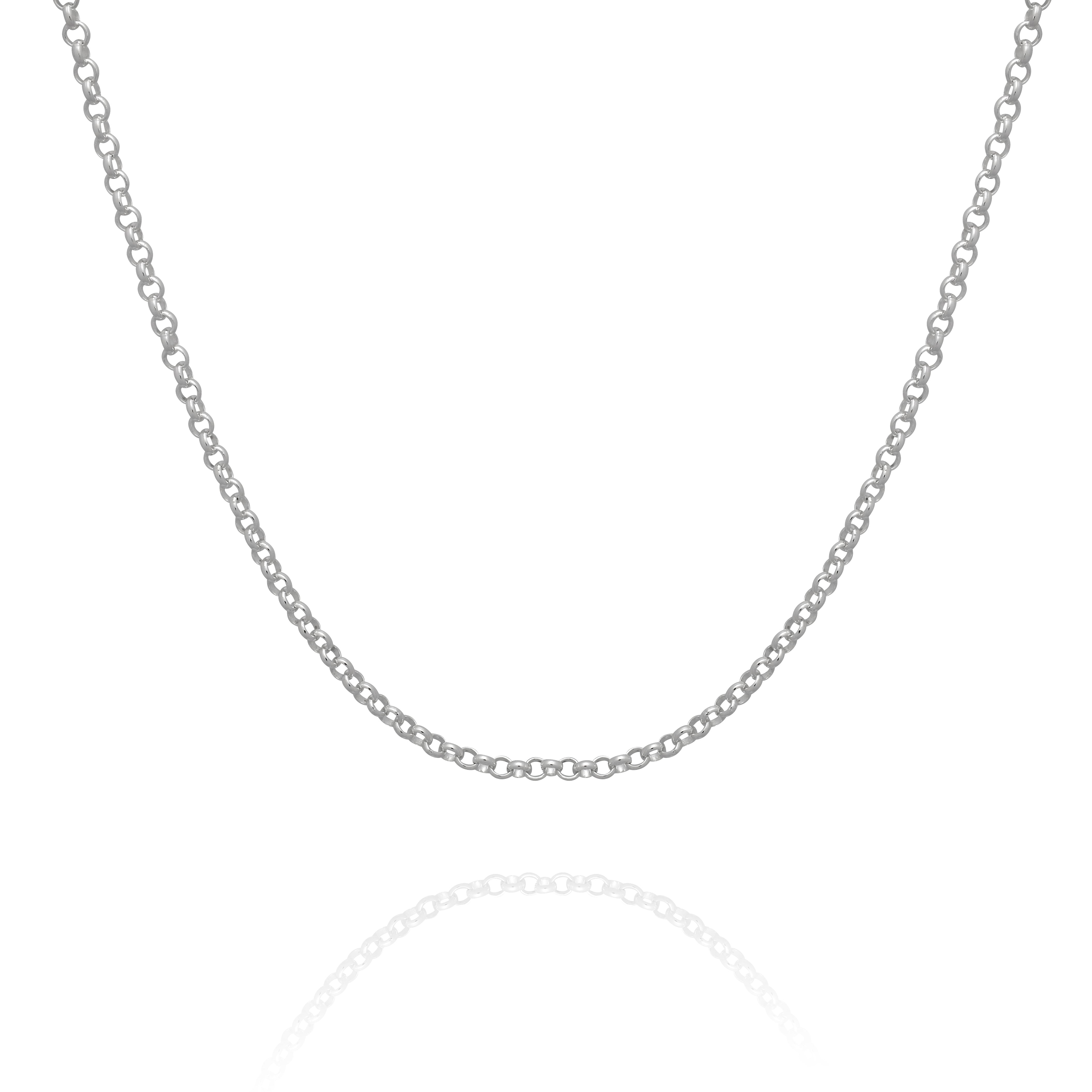Silver rolo chain hotsell