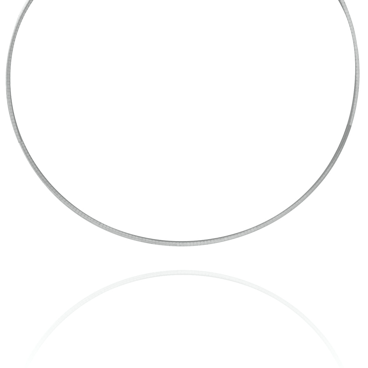 14KT Gold 3mm Wide Omega Chain White