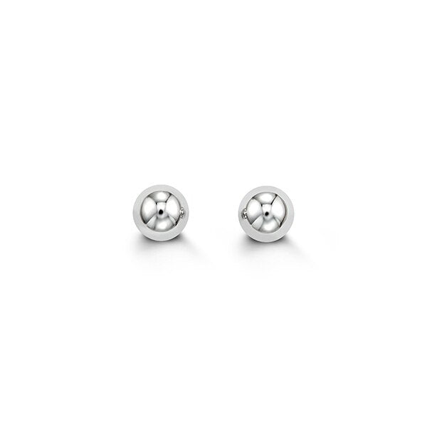 14kt White Gold Ball Studs