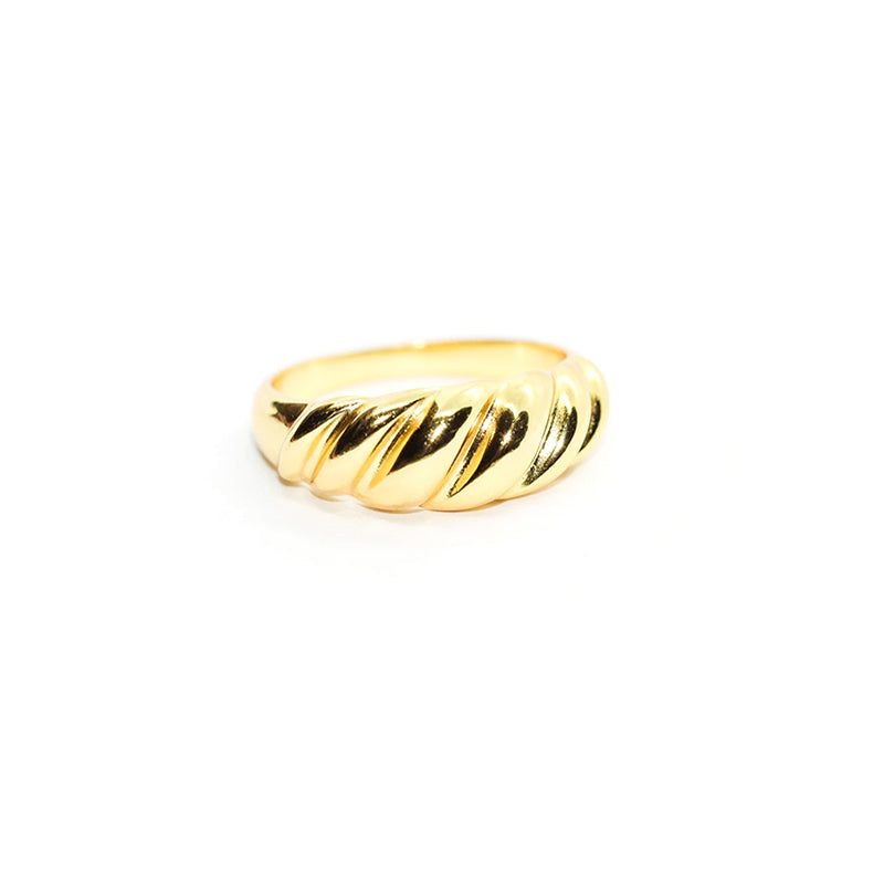 18kt Gold Plated Sterling Silver Cornetto Ring 1