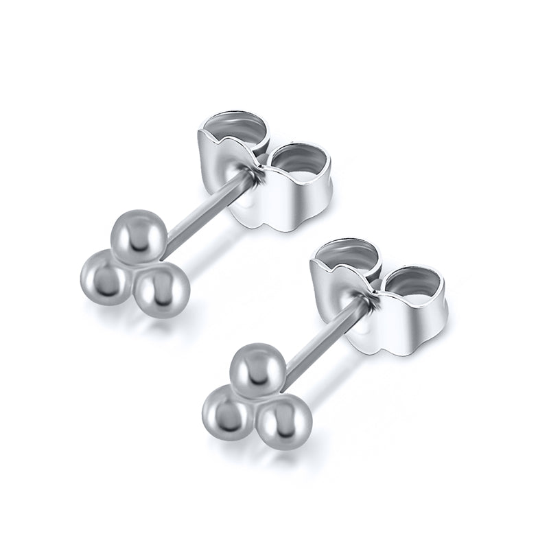 Sterling Silver Trio Studs 1