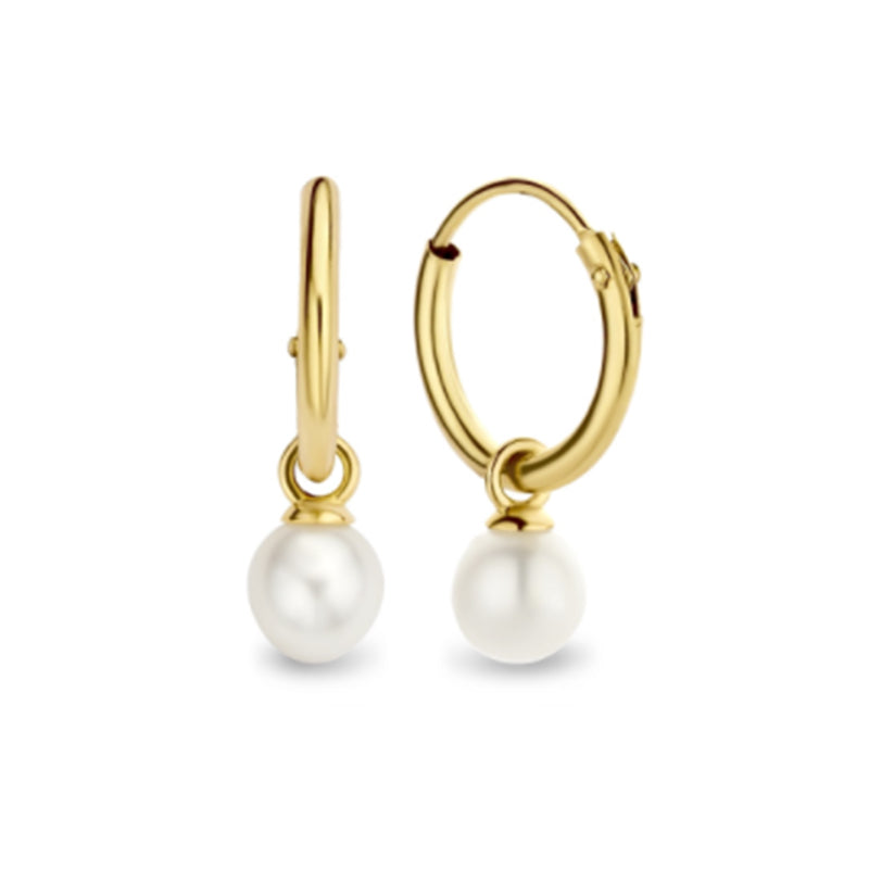 18kt Gold Plated Sterling Silver Pearl Earrings