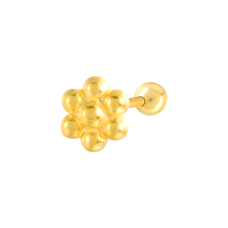 18kt Gold Plated Sterling Silver Flower Studs