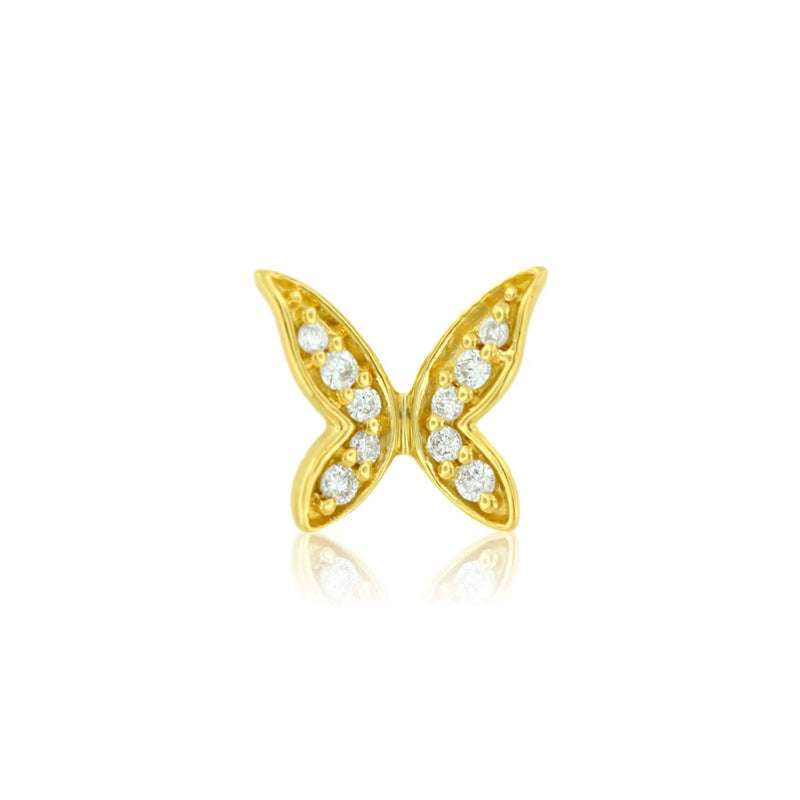 18kt Gold Plated Sterling Silver Butterfly Studs