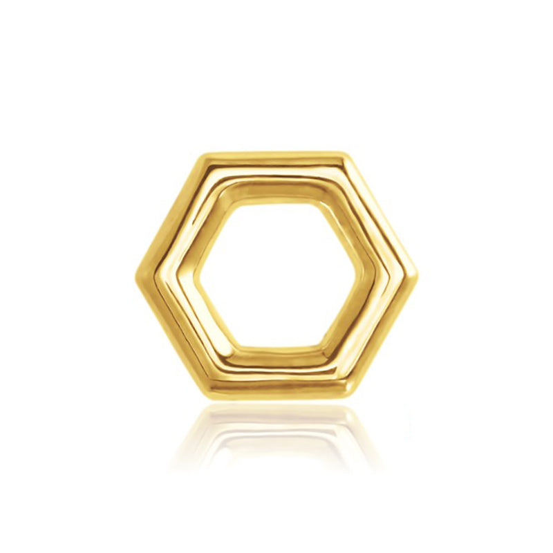 Esagono Stud - Gold