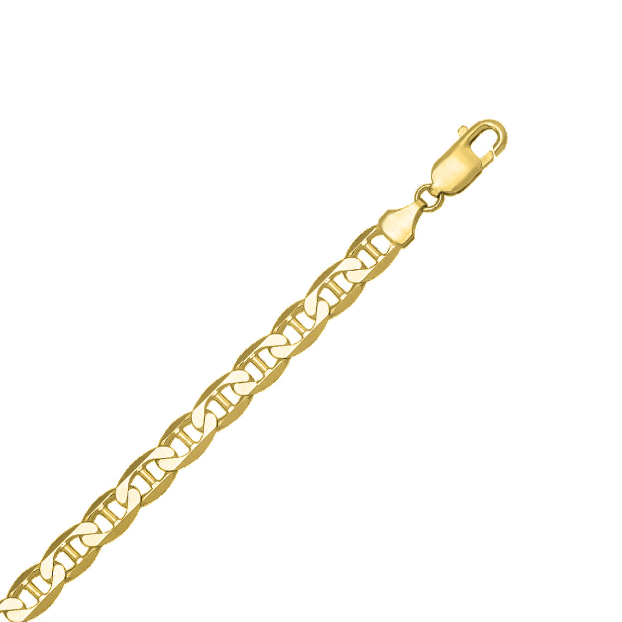 18kt Yellow Gold Marine Style Bracelet with 7mm Width