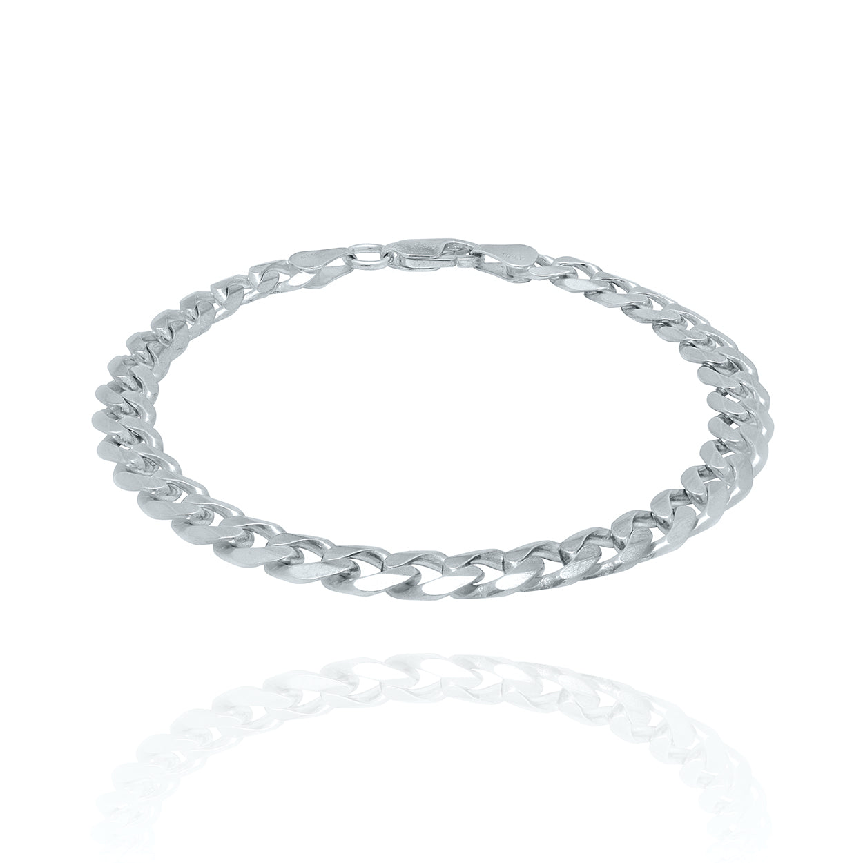 7mm Sterling Silver Curb Style Bracelet