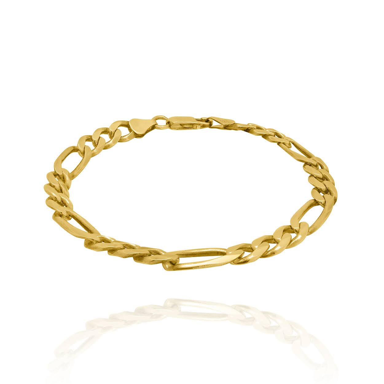 Solid Gold Figaro Bracelet