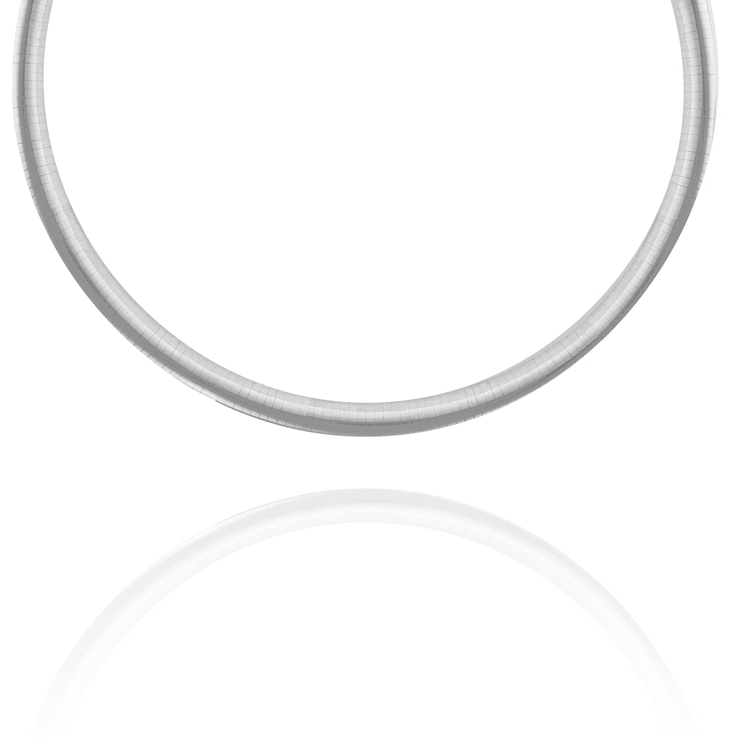 14KT Gold 8mm Wide Omega Chain White