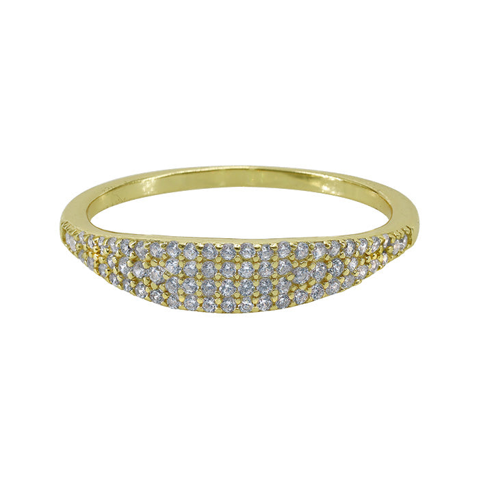 Cubic Gold Plated Sterling Silver Ring