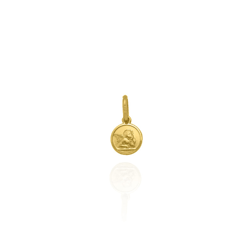 Sollid Gold Angel Medallion Extra Small