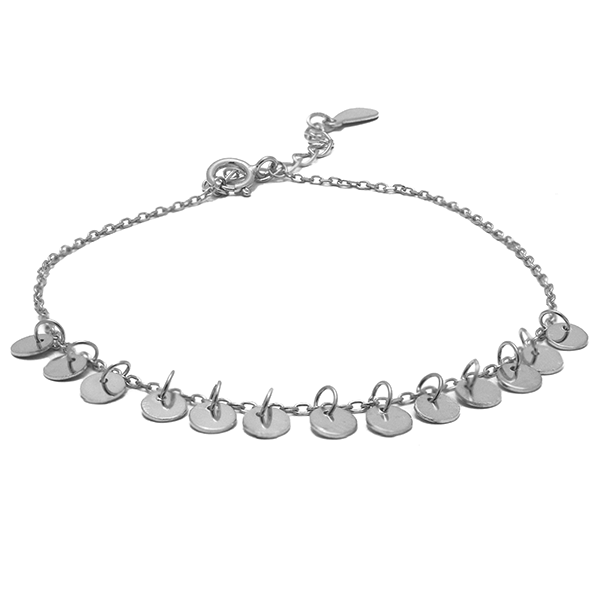 Sterling Silver String of Charms Bracelet