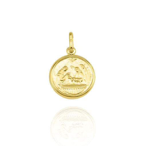 Solid Gold Baptism Medallion