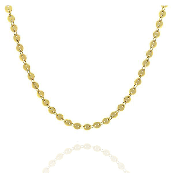 Sterling Silver 18kt Yellow Gold Plated Choker Chain