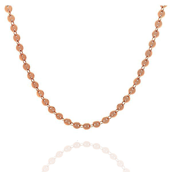 Sterling Silver 18kt Rose Gold Plated Choker Chain
