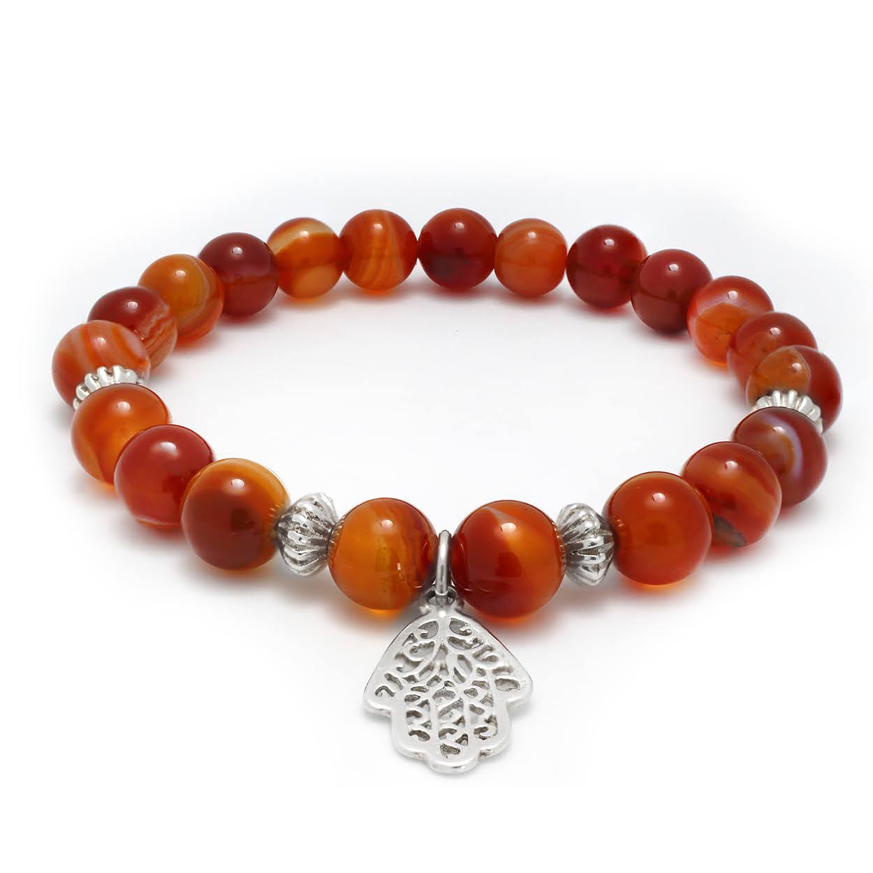 Firey Hamsa - Carnelian