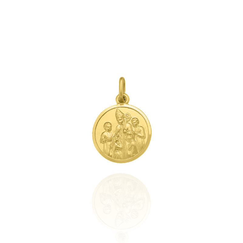 Solid Gold Confirmation Medallion Large