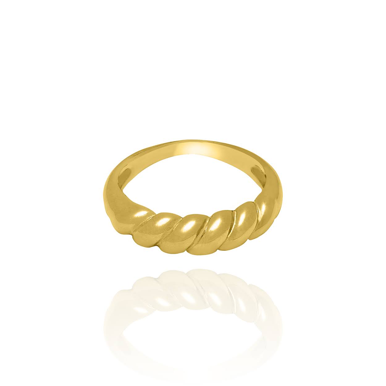 Solid Gold Cornetto Ring