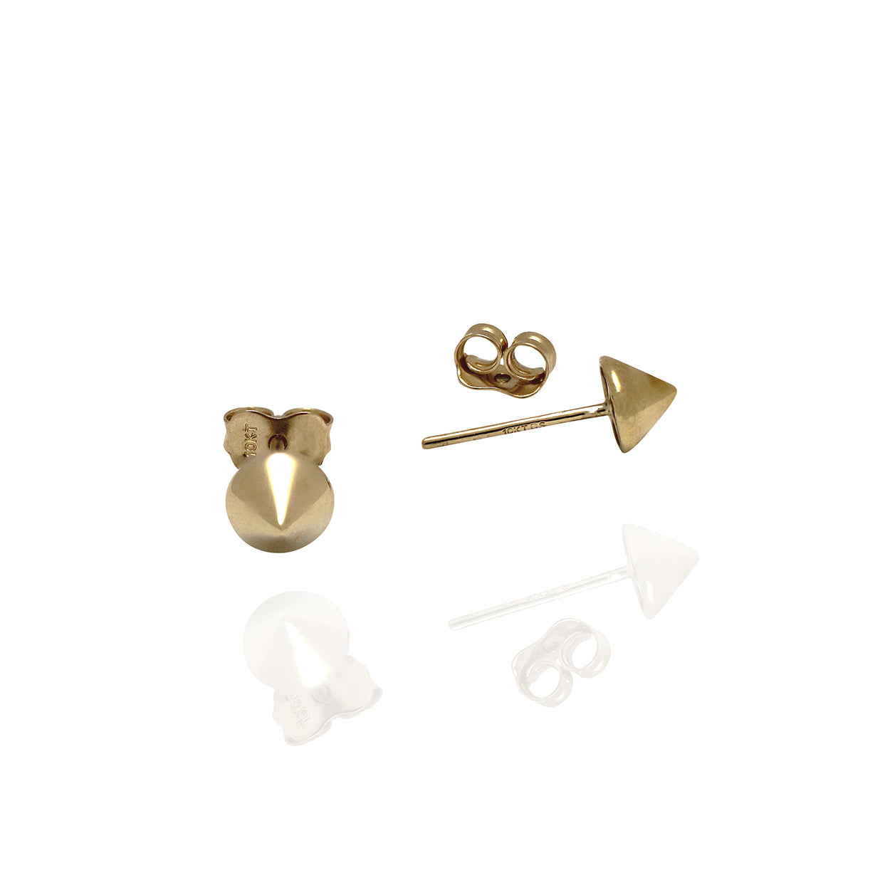 10kt Yellow Gold Cone Style Stud Earrings