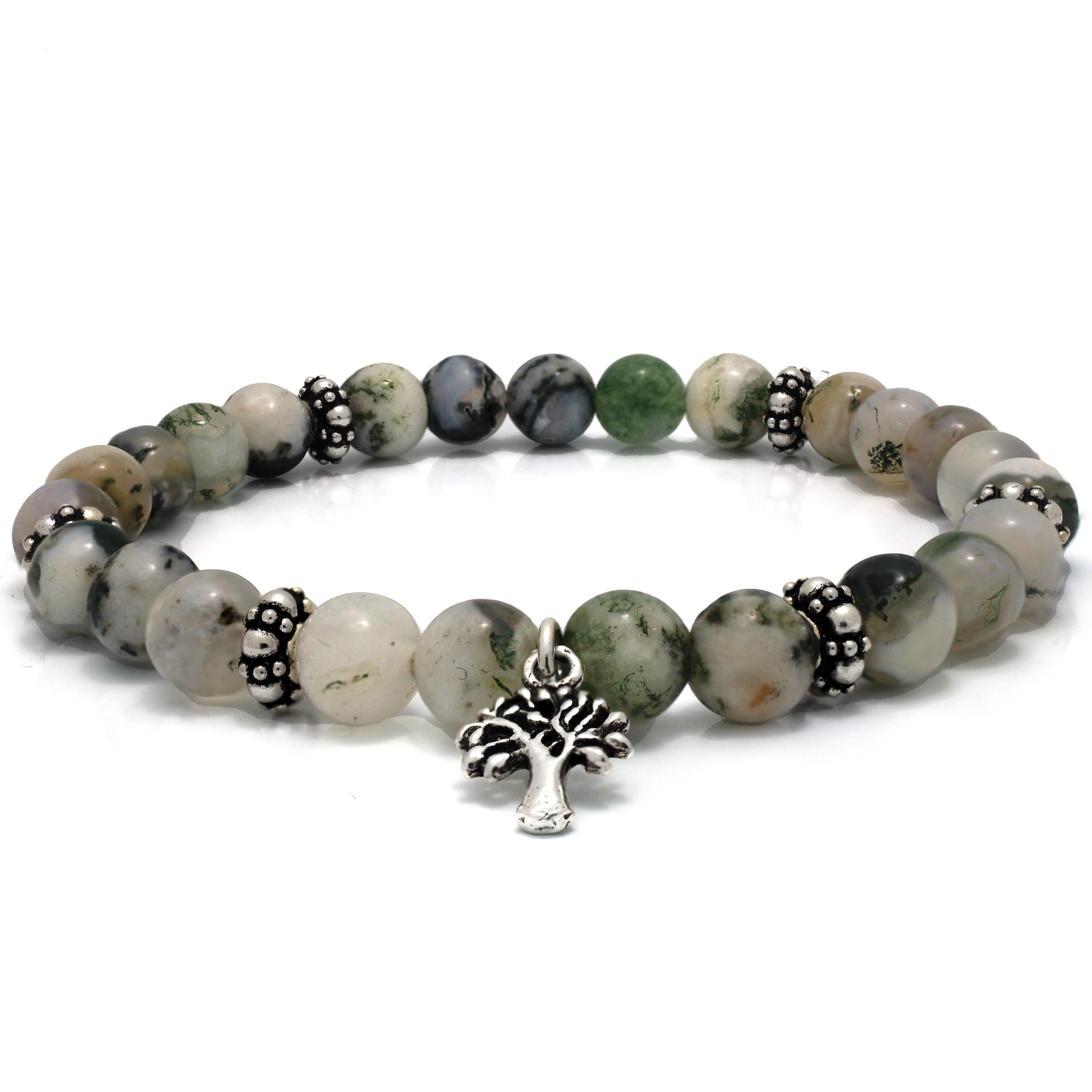 Tree of Wisdom Bracelet with Silver Tree Charm