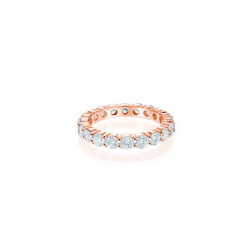 Shared Prong Diamond Eternity Band 2.00CTW Solid Gold Rose