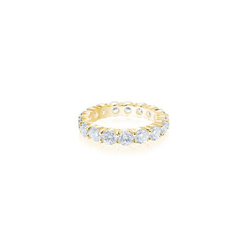 Shared Prong Diamond Eternity Band 3.40CTW Solid Gold Yellow