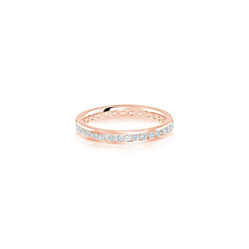 Channel Eternity Band 0.60CTW Solid Gold Rose