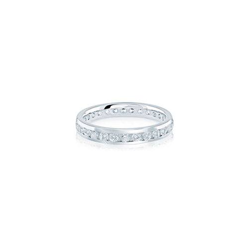 Channel Diamond Eternity Band 0.98CTW Solid Gold White